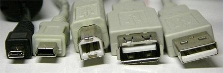 Connectors - USB micro B USB mini B USB type B