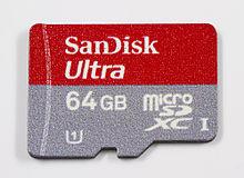 Cards - SD SanDisk micro SDXC card