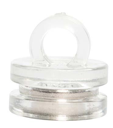 clear plastic Packed in quantities of 00 Size: 32mm, 47mm and 63mm