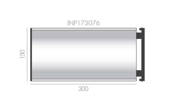INP73067 20 x 297 INP73076 50 x 300 50mm X 50mm WALL BRACKET SIGN Poster size: 50mm x 50mm Curved