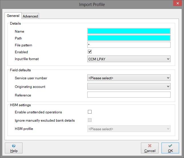 Field Defaults IMPORTANT NOTE: These settings are only applied when the relevant data was not found in the file defined in the File Formats section of the Administrator.