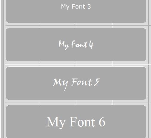 Once the window is moved continue selecting your fonts, and taking notice as to how they look on your buttons.