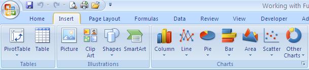 CREATING CHARTS Excel makes charting your data a breeze Simply select the information you want to chart, then click on the