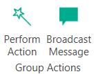 2.2.1 Group Actions In Device Group View, two "Group Actions" icons appear on the ribbon tool bar.