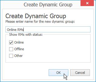 Click on the Group cell for the RM that you would like to assign, and assign it to the group you would like it to be in.