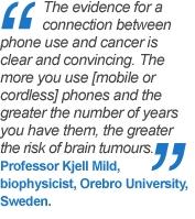 phone use and an increased risk of brain tumours amongst adults Some studies have found that people who