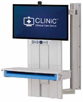 Simple adjustment of height and pivoting monitor maximises rotational range of motion allowing for patient interaction Cable management systems ensure they are easy to install and offer a