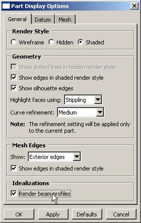 In the toolbox area click on the Mesh Part icon a. Click Yes in the prompt area 15.