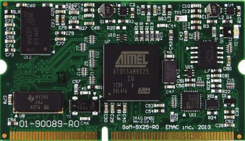 Environmental Embedded Atmel ARM9 AT91SAM9x25 Processor 400 MHz 128 MB of DDR2 RAM 4 GB of emmc Flash 8 MB Serial Data Flash, 16 MB of Serial Data Flash (Optional) Resident Flash Bootloader 32x with