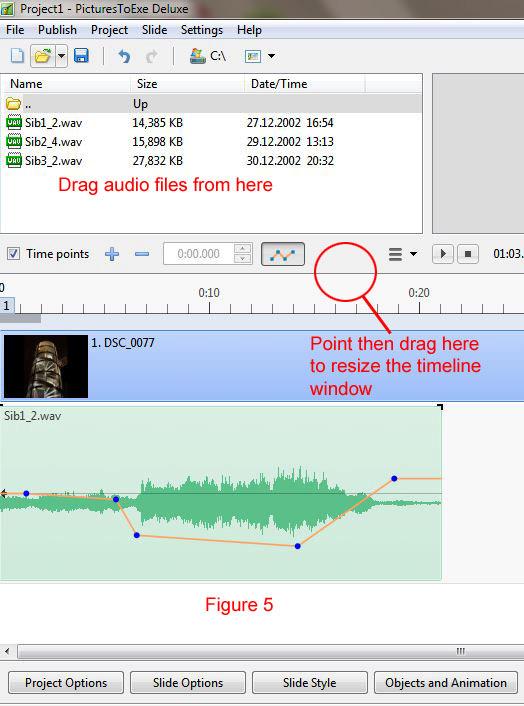 Bear in mind that when a linked audio clip moves due to the associated slide being moved then any unlinked audio clips to the right in the same track also move.