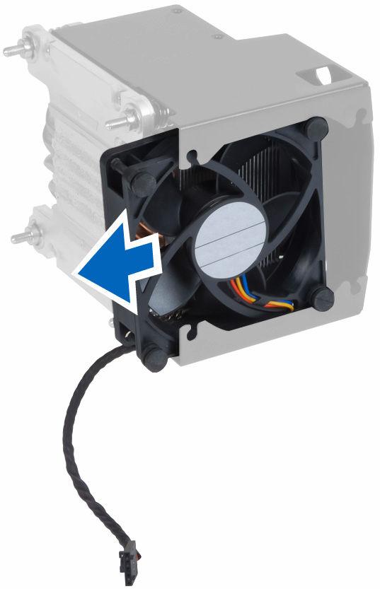Plug in the grommets to secure the heatsink fan to the heatsink assembly. 3. Install: a.