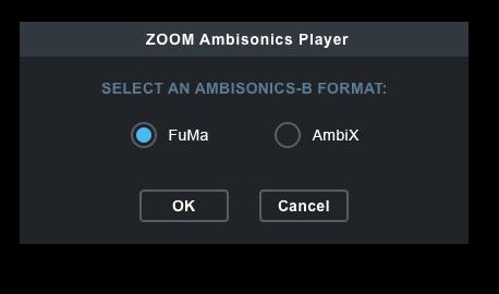 Converting an Ambisonics A File to Ambisonics B You can convert an Ambisonics A File to Ambisonics B FuMa or Ambisonics B AmbiX formats. Select any Ambisonics A file in the File List.