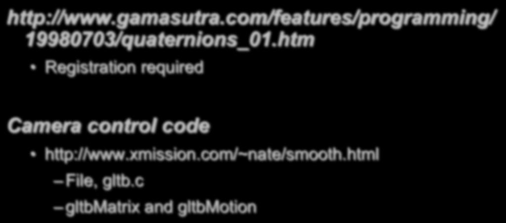 Quaternion Code http://www.