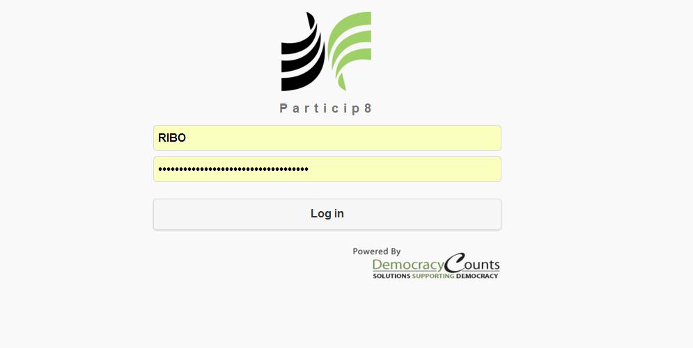 Using Particip8 at the Polling Station Each individual Polling Station User will require a Username and Password, which can be set up by the User (please contact Support for assistance).