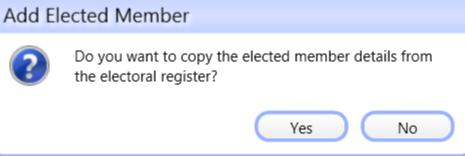 given the option to select an Elector from the register: