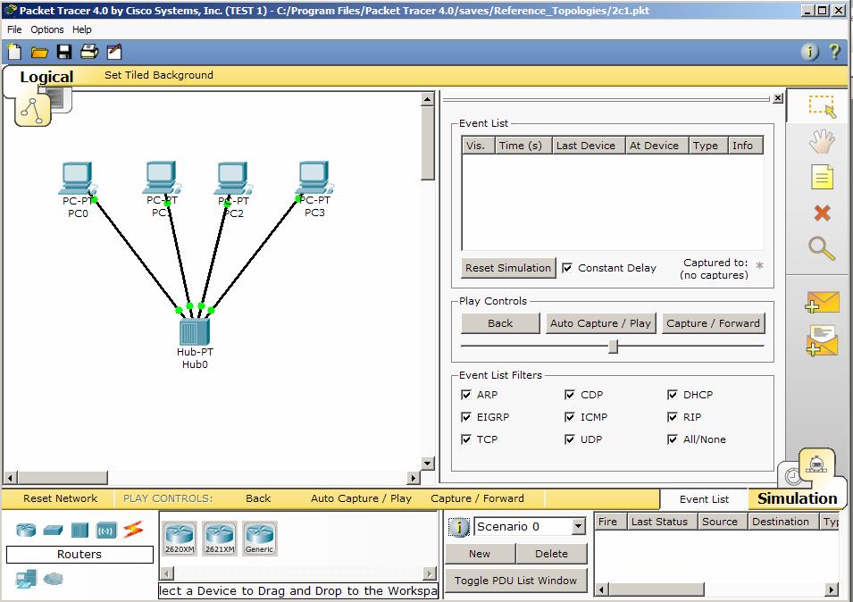 Simulation mode allows you to view the a sequence of events associated with the
