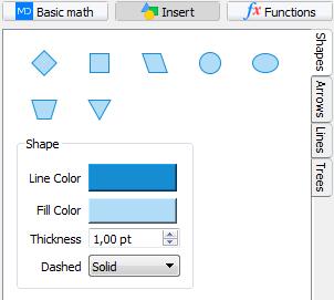 2.3.2 Insert 2.3.2.1 Shapes tab This tab is designed for inserting various types of shapes in documents and their formatting.