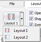 3.2 Layout Tab Picture 24: Layout tab The layout thumb nail allows you to pick your preference in terms of the layout and view, it also allows you to