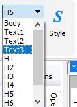bold or underlined. Default font in MatDeck is Arial, size 12.