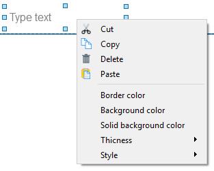 1 Text box To insert a text box press the Text Box icon and click on the canvas to position where you want it.