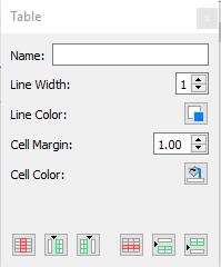 You can insert a table in the canvas or in a document as an independent object.