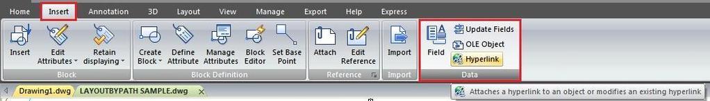 How to reference objects to file/url in GstarCAD? In GstarCAD is possible to link an object to another file.
