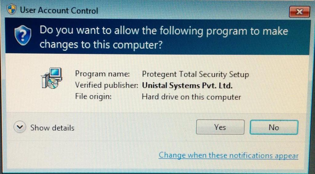 INSTALLING YOUR PROTEGENT TOTAL SECURITY Install by running the ProtegentTS.exe installation file by double clicking on it.