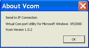 After the pop-up window appears, click on About Vcom to pop