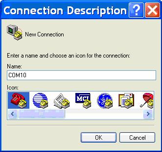 4.3) Select a COM Number At the connect to dialog box, select a COM