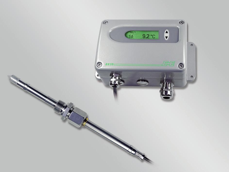 EE35 Industrial Transmitter for Dew Point Measurement Exact dew point monitoring is increasingly playing a more important role in many industrial applications, such as drying processes, air pressure