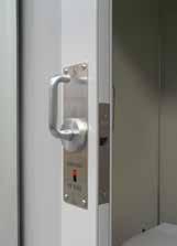 Symbol used in lock configuration options: 20 5 2 Cavity Sliders Limited Handing Inside of Toilet Inside of Toilet Vacant/In Use indicator plate on outside door face with Emergency Release.