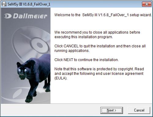 The welcome dialog is displayed. Fig.