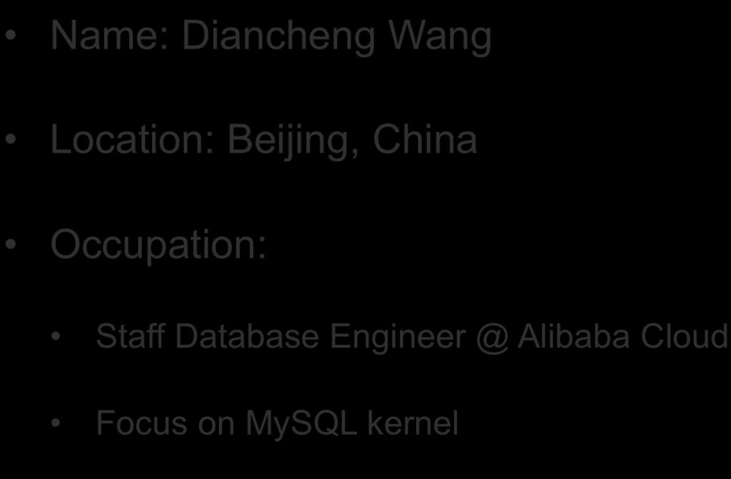 About me Name: Diancheng Wang Location: Beijing, China