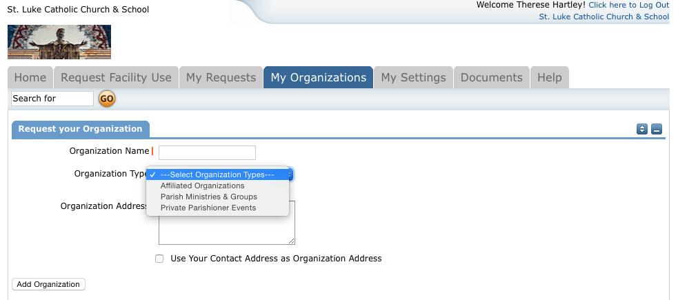 New Users If you are new to the calendar, you will need to create an account. Click on Create One: Select your organization.