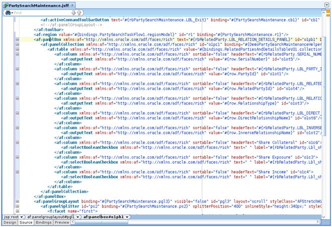 6.7 Customization Layer Use Cases Figure 6 24 Add UI Components to Screen After saving all these changes, you will notice that JDeveloper has created a customization XML for each of the customized