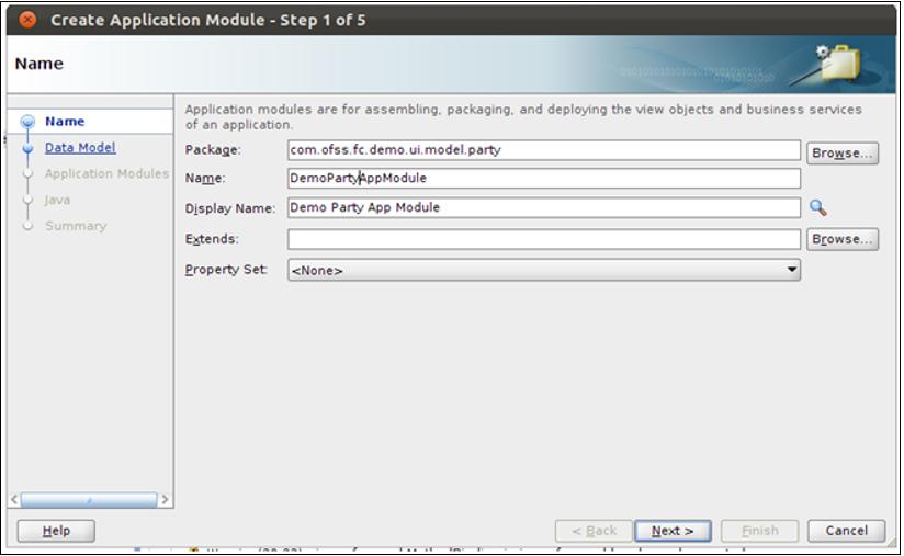 6.7 Customization Layer Use Cases Figure 6 52 Set Package and Name of Application Module 5.