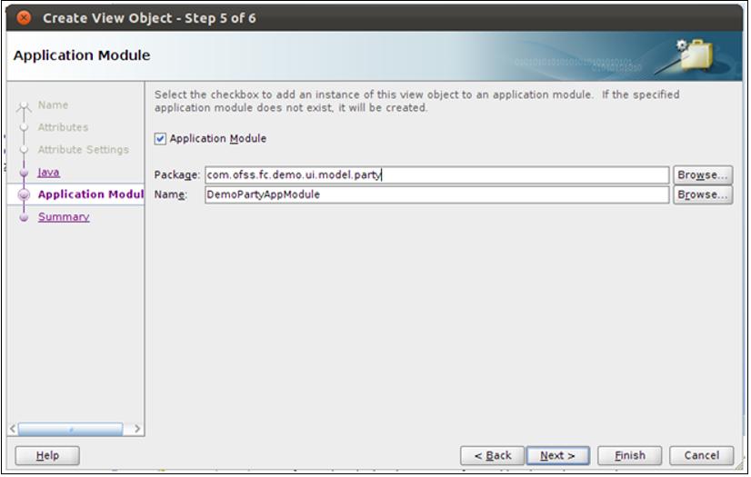 6.7 Customization Layer Use Cases Figure 6 56 Application Module 10. For all other dialogs, keep the default options. 11.