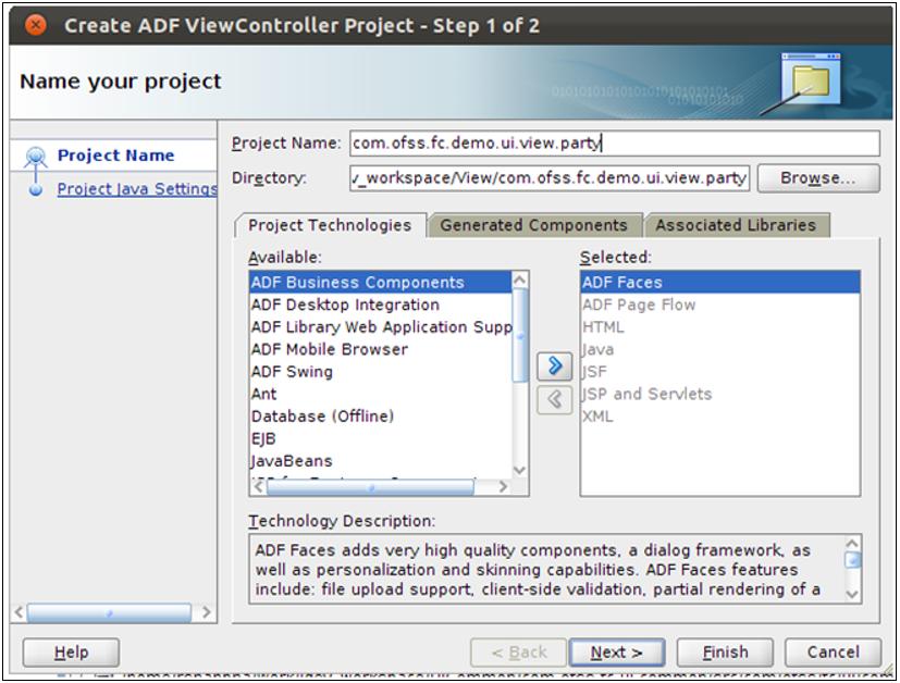 6.7 Customization Layer Use Cases Figure 6 59 Name your Project 4. Right click on the project and go to Project Properties. In the Libraries and Classpath tab, add the following: 5.