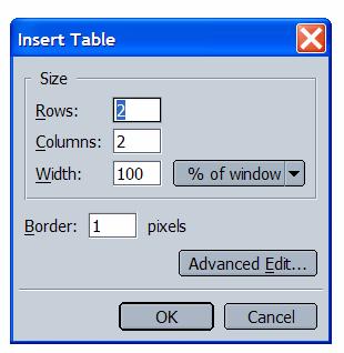 Why tables? Netscape Composer: Working with Tables Tables on the Web can be divided into two categories: data display and page layout.