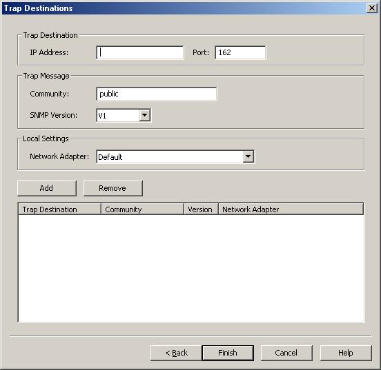17 SNMP Agent Plug-In Enable: When selected, all traps in the group are enabled by default. The default setting is checked. 3. Once all parameters have been specified, click Next. 4.