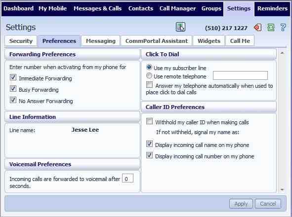 17.4.1 Forwarding Preferences The Forwarding Preferences section lets you configure whether, when you dial the Call Forwarding access codes to enable Call Forwarding, you