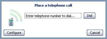 Once you ve selected a Click To Dial call, select Configure.