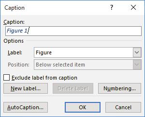 Formatting a Research Paper 183 SOFTWARE ORIENTATION Caption Dialog Box When working with captions in a document, you use the Caption dialog box (see Figure 9-13).