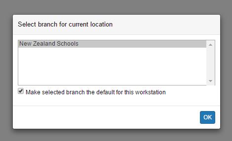 Select your branch 1.