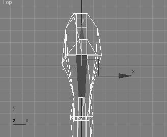 Then add a small extrude of height 2, to make a stem for the fin.