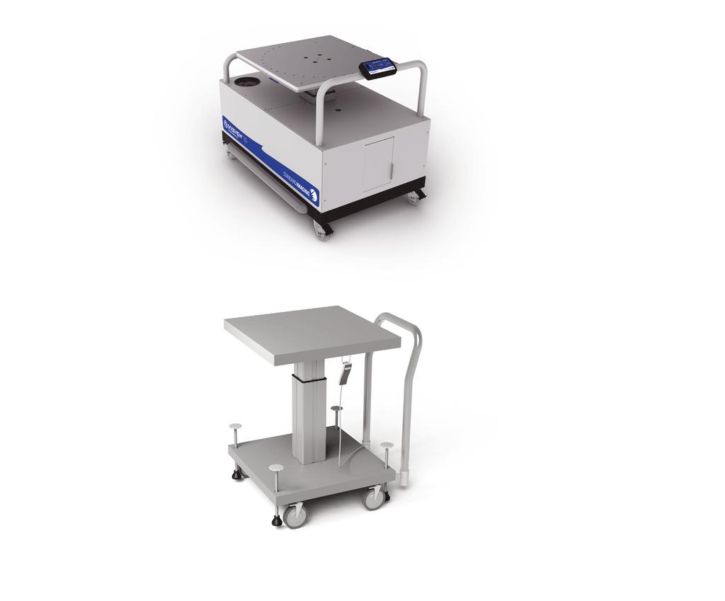Lift and Reservoir Carts Fully Integrated with Lift and Reservoir in One The DoseView 3D s cart contains both an electronic lift mechanism and 60 gallon (265 liter) water reservoir, resulting in