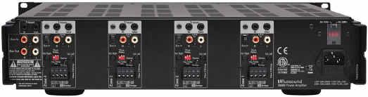 trigger input/output per zone Audio sensing per zone Auto-switching delay settings per zone Rackmountable 19.125 W (with rack ears) x 16.81 D x 3.875 H (45.6 x 42.7 x 9.9 cm) 28.8 lbs (13.