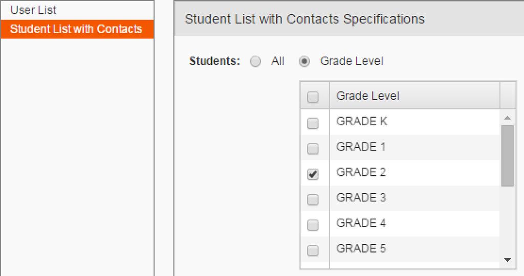15.1 Generate a Report of Students' Contact Information You can generate and print a report of students' contact information. 1. On the navigation bar, click Miscellaneous > Reports/Statistics.