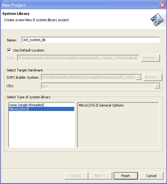 Tutorial Figure 1 3. New System Library Dialog Box 11. Type std_system_lib in the Name box. 12.