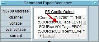 This example contains three Command Expert Sequence Objects that: Reset and clear the power supply (this object is used twice once at the beginning and once at the end) Set the power supply s